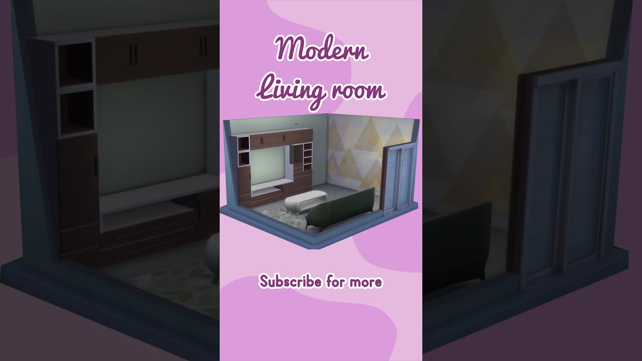 📺 Modern living room || SIMS 4 ROOM BUILD 