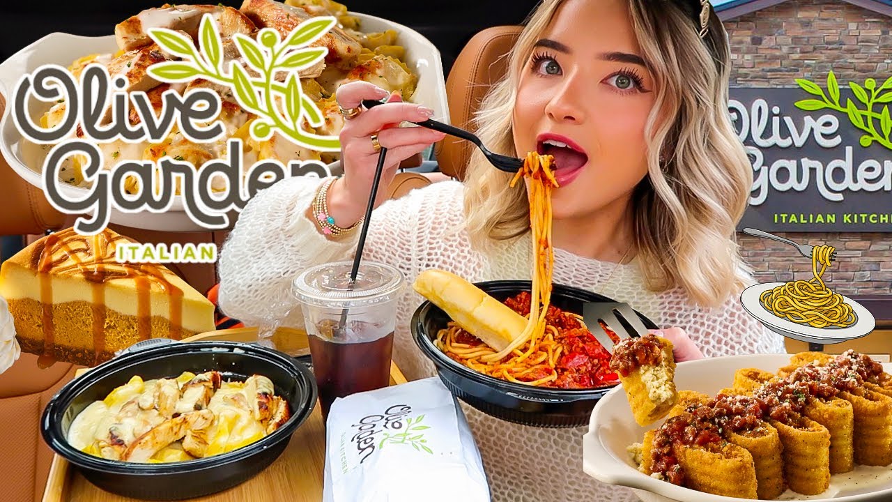 Eating OLIVE GARDEN Menu Items I've NEVER Tried Before!