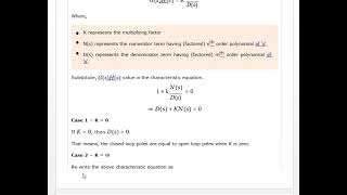 ROOT LOCUS in CONTROL SYSTEMS