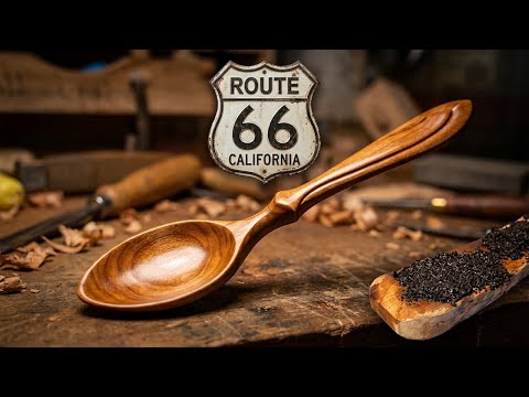 Route 66 Spoon Project | Decades-Old Cherry Wood - YouTube