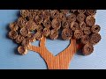 Tree cardboard craft #treecraft #tree#diy #craft #wallhanging #homedecor #youtubeshort #diy