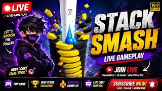 🔴 LIVE | Stack Smash Gameplay 🔥 Tower Smash Challenge | High Score | Hindi Gaming screenshot 4