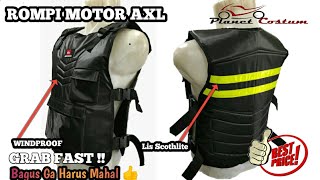 Rompi Motor AXL Grey Abu Anti Angin Pelindung dada punggung Bikers Touring bukan jaket vest body protector pria windproof murah asli original