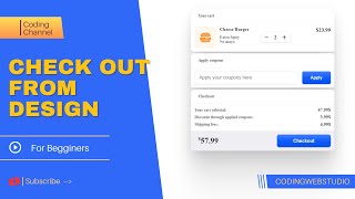 How to Create a Ecommerce Product Check Out Form Design | HTML, CSS, JavaScript Tutorial