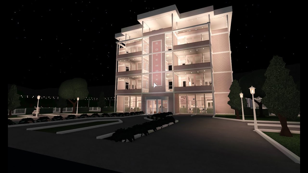BLOXBURG | Rose Hotel Tour - (rose mansion now up) - YouTube