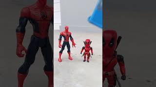 Spider-Man is shocked that Spider-Man's child has been replaced by Deadpool #marveltoys #spiderman Spider-Man is shocked that Spider-Man's child has been replaced by Deadpool #marveltoys #spiderman