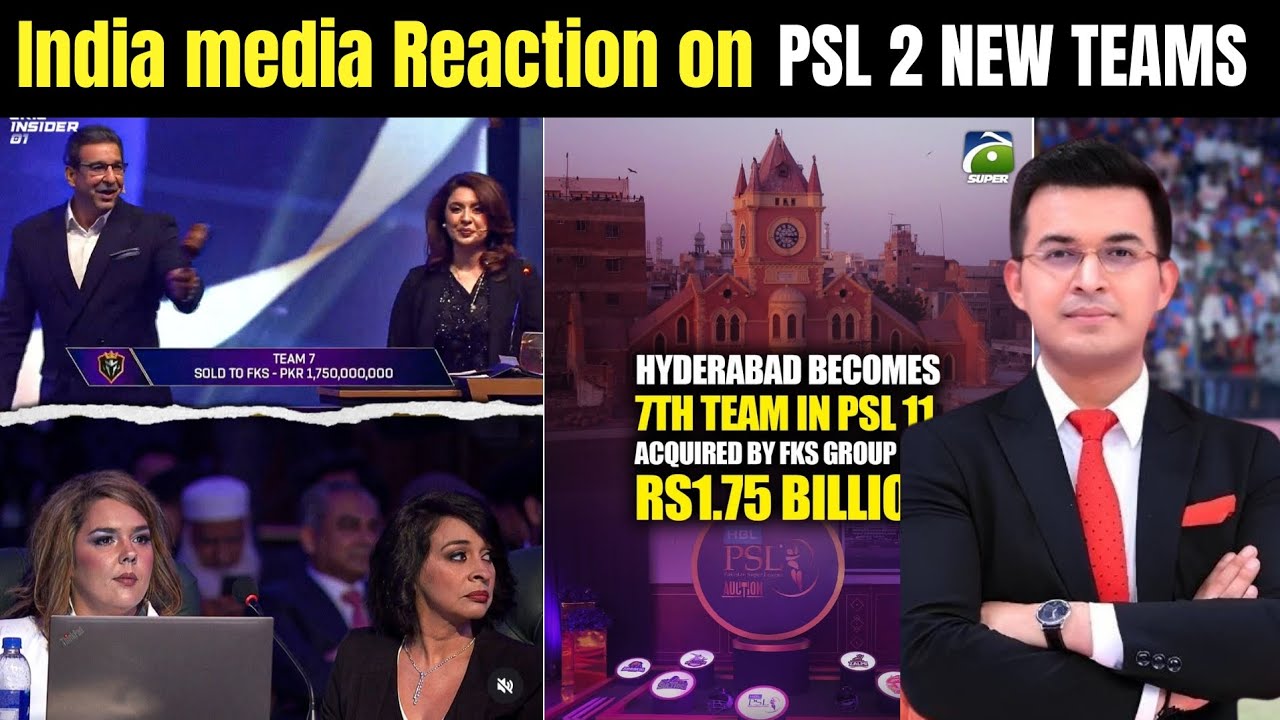 Indian media reaction on PSL New Teams || Pakistan Super league 2026,Two new team intry hayedrabad