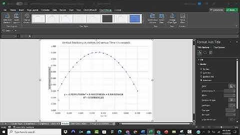 Projectile Motion Data Analysis with Excel