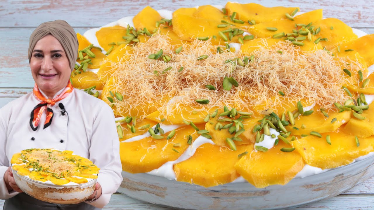 الكنافة بالمانجا اللذيذه بأنجح طريقة والطعم حكايه