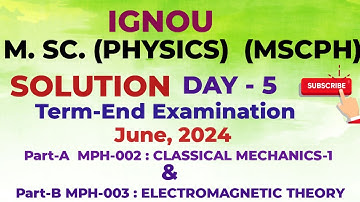 SOLUTION OF MPH-003 (ELECTROMAGNETIC THEORY) (MSCPH) [IGNOU] JUNE - 2024