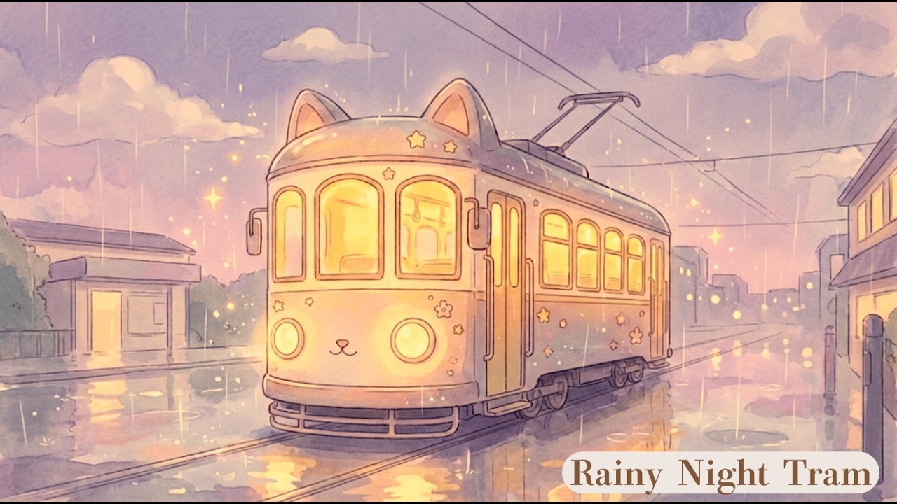 Rainy Night Tram 🚋 Calm Lofi for Deep Focus, Study & Late Night Work