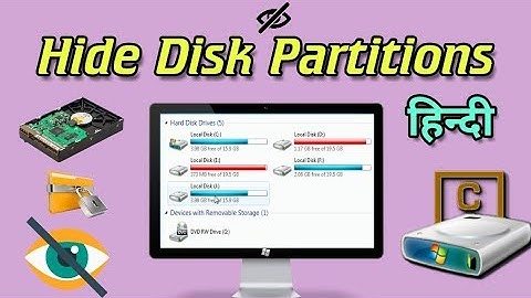 Hide Hard Disk Drive Partitions (Hindi), Without Any Software In Windows 7/8/10
