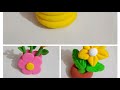How to create clay easy flower craft 💐🌷🌲