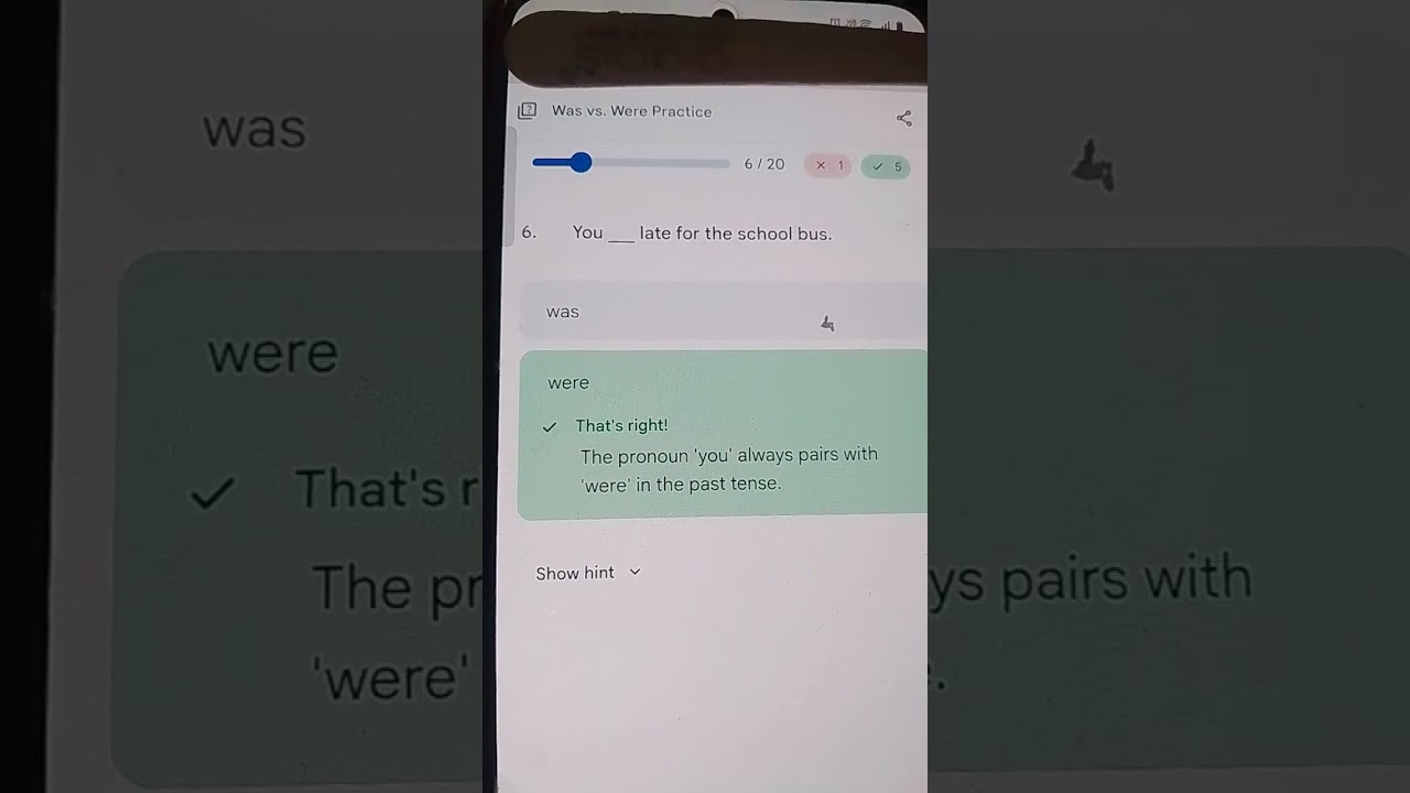 A Quiz You Have Never Seen Before."On past tense". Learn the Correct Usage of Was and Were.