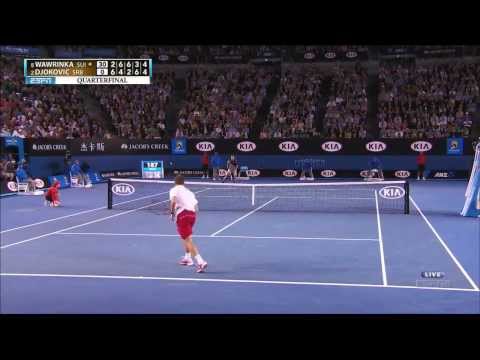 Stanislas Wawrinka vs Djokovic Aus Open 2014 1280 x 720