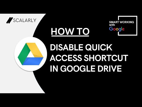 Video How to Disable Quick Access Shortcut in Google Drive... - youtube