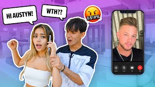 FACETIMING My EX in Front of My BOYFRIEND **He Got Mad**