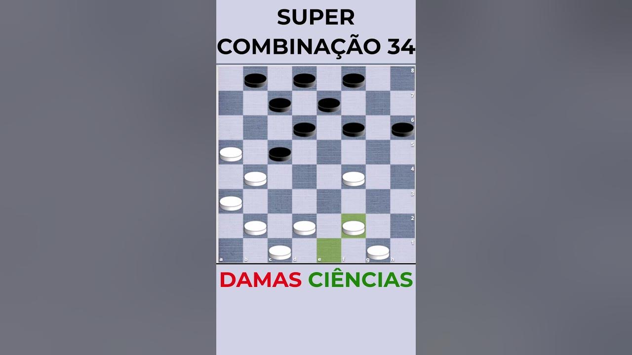 Jogo de Damas Combinações de Aberturas 