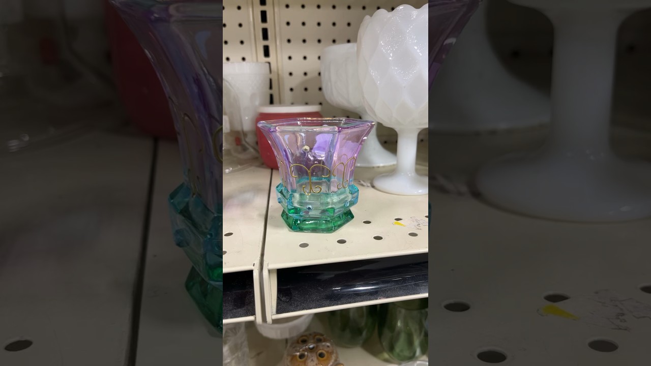 COLORFUL PARTYLITE CANDLE HOLDER @ GOODWILL 