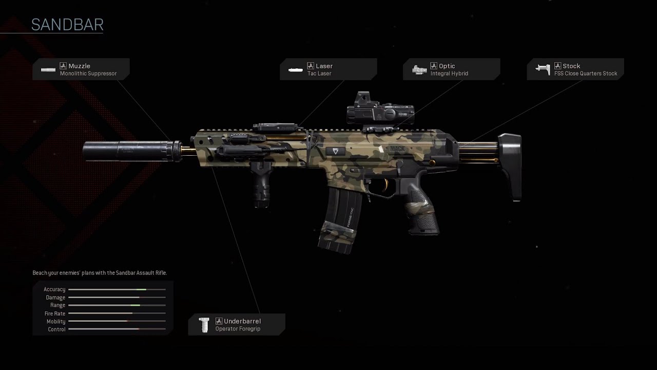 Modern Warfare i got too many kills with  Sandbar auto rifle