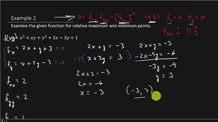 How to find extreme values of a function with two variables