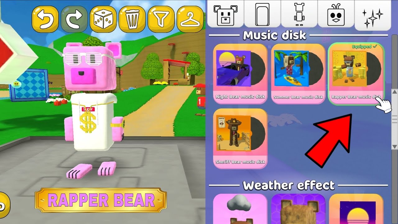 Rapper bear unlock🔓 rapper bear music disk 💽 super bear adventure ...