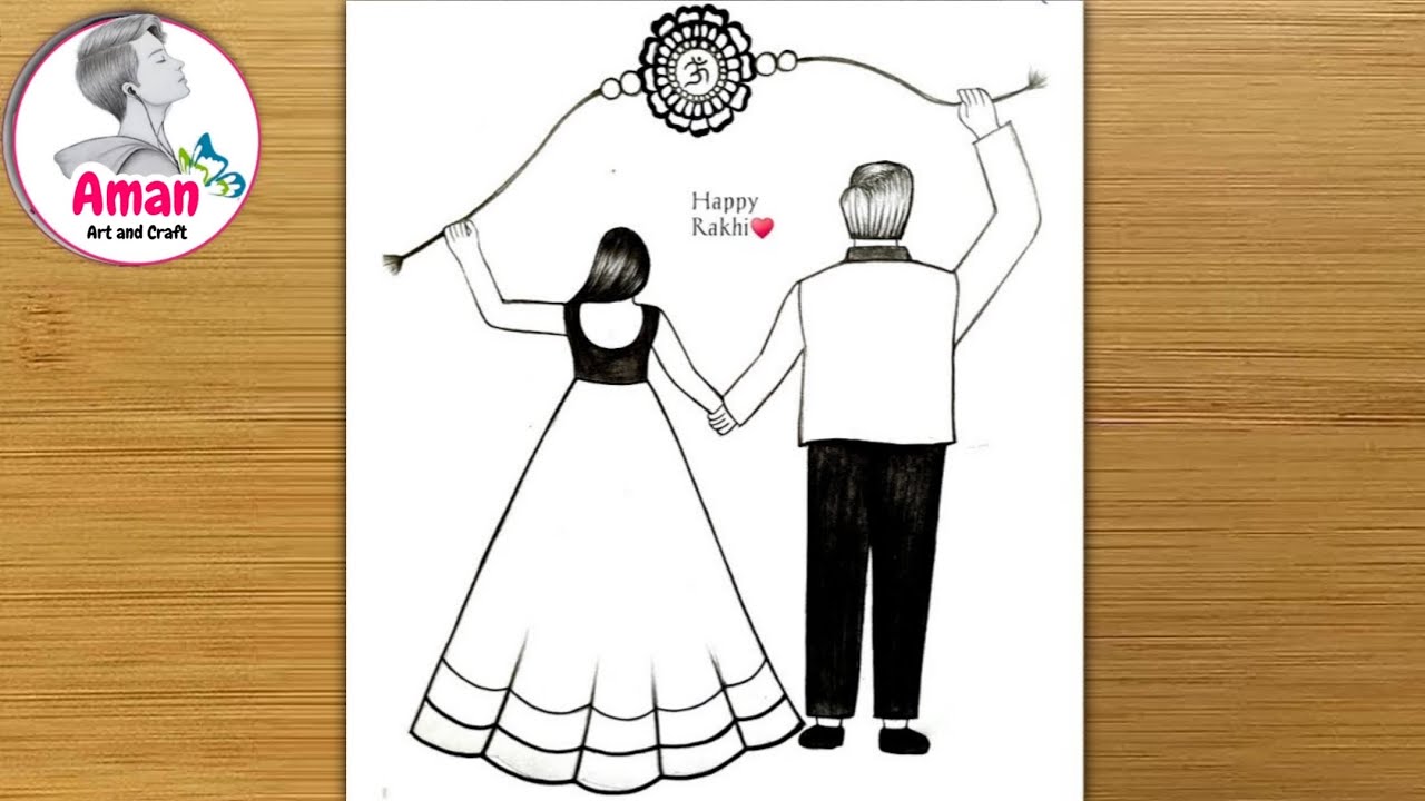 Rakshabandhan Drawing/ Rakhi Drawing/ Rakhi Drawing for beginners/ Easy raksha bandhan drawing