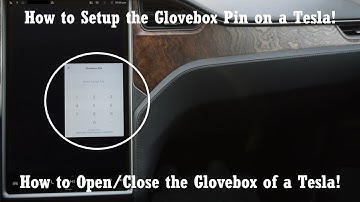 How to Setup the Glovebox Pin on a Tesla!