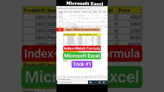 #73 Index match formula in excel | Index Match Function in Excel #excel #exceltutorial #excelformula