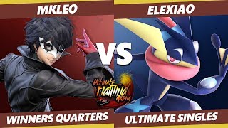 UFA 2019 SSBU - FOX | MkLeo (Marth, Joker) Vs. SY | Elexiao (Greninja) Smash Ultimate Tournament WQ