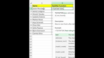 Extract Last Names Using TextAfter Function Excel | Text After Excel Formula #learnexcel #exceltips