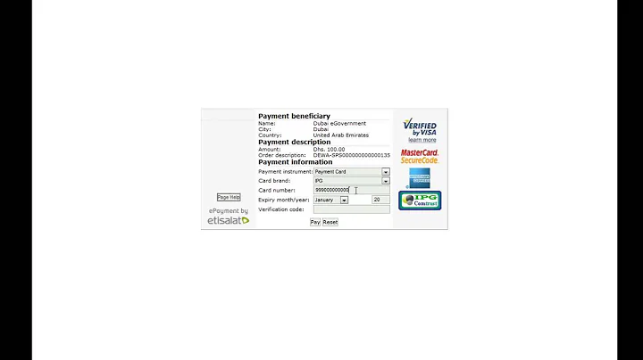 How to pay your DEWA Bill online through the website .