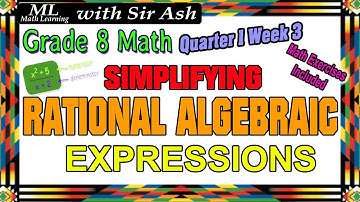 SIMPLIFYING  Rational Algebraic Expressions Part 2