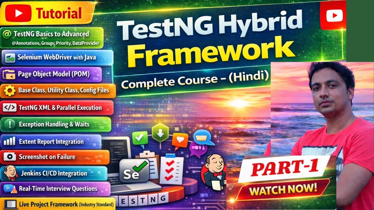 TestNG Hybrid Framework Complete Course Basic to Advanced | Hindi ...