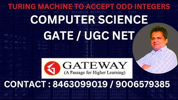 GATE  UGC NET COMPUTER SCIENCE |  TURING MACHINE THAT ACCEPTS  ALL ODD INTEGERS WRITTEN IN BINARY