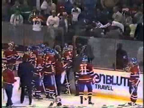1988 89 canadiens flyers game 4 fight at habs bench youtube flyers canadiens pre game fight