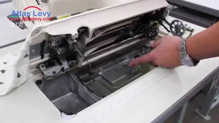 Adjusting the height of the knee lifter - Single Needle Machine