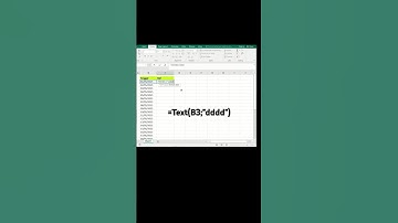 Cara Menampilkan Hari otomatis di Excel #shorts