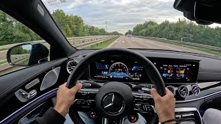 Mercedes AMG GT 53 4-Door POV Drive on the Autobahn // No Speed Limit