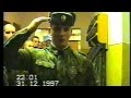 Squad Inspection &quot;Indoors&quot; in Alakurtti on New Years Eve 31 December 1997 Russian Anthem