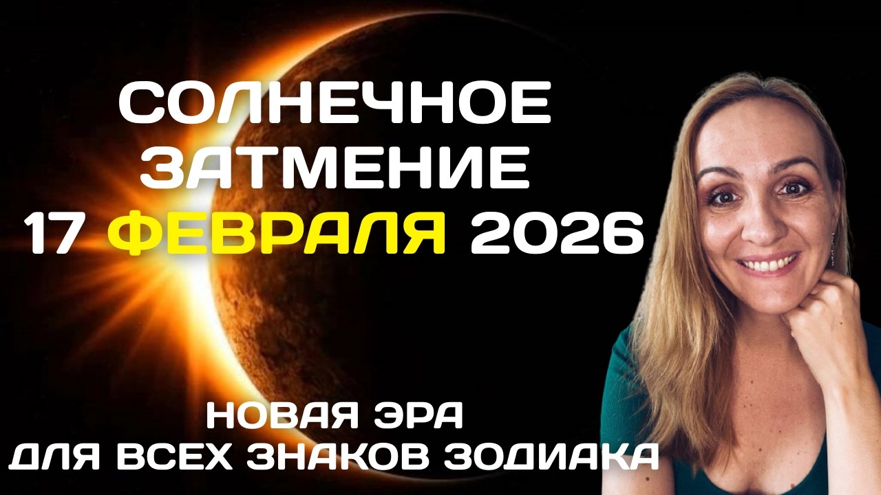 СОЛНЕЧНОЕ ЗАТМЕНИЕ 17 ФЕВРАЛЯ 2026. ТО, ЧЕГО НИКОГДА НЕ БЫЛО. ПРОГНОЗ ДЛЯ ВСЕХ ЗНАКОВ ЗОДИАКА.