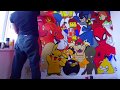 36 CHARACTER MEGA MURAL art! A surprise for my son! Watch till the end! It’s good!!!!!