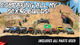 Comparing All My SCX30 Builds!
