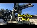 Unloading the Carlton Radial Arm Drill