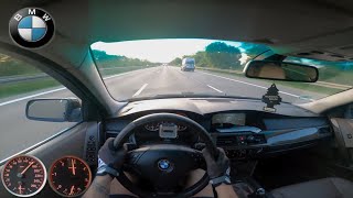 BMW E60 530d Manual POV Drive on Autobahn In Germany No Top Speed 4k