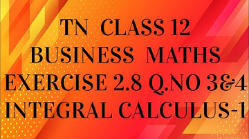 TN 12th Business maths chapter 2 exercise 2.8 question number 3 and 4