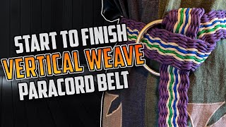 START TO FINISH - The Complete Tutorial To Making A Vertical Weave Paracord Belt