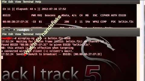 Backtrack 5 cracking wifi