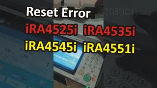 Reset error atau Clear Error iRA4551i iRA4525i iRA4535i