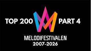 My Top 50: Melodifestivalen 2007–2026